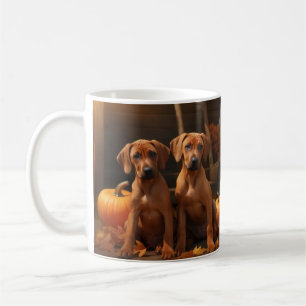 Taza De Café Cachorro Rhodesian Ridgeback Otoño Delicia Calabaz