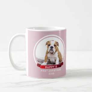 Taza De Café Cachorro rosado 1.ᵉʳ Navidades