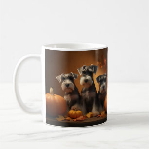 Taza De Café Cachorro Schnauzer Delicia de Otoño Calabaza
