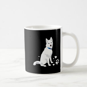 Taza De Café Cachorro siberiano blanco lindo Perro de nieve bla