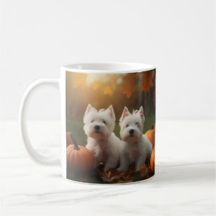 Taza De Café Cachorro Terrier Blanco de West Highland Calabaza