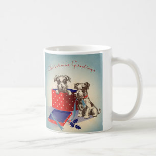 Taza De Café Cachorros adorables, Felicitaciones de Navidad vin