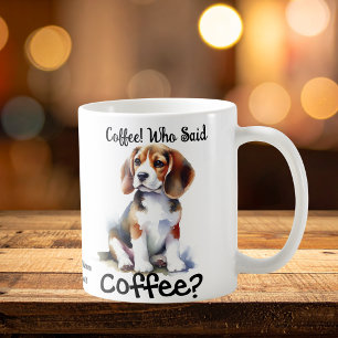 Taza De Café Cachorros Beagle Negros/Cafés Adorables