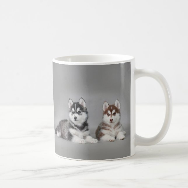 Taza De Café Cachorros caseros siberianos (Derecha)