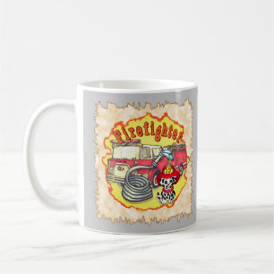 Taza De Café Cachorros de bomberos de perros copiosos