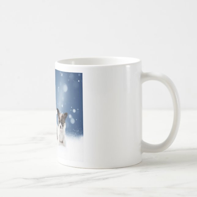 Taza De Café Cachorros de Chihuahua con Navidades de Santa Hat (Derecha)