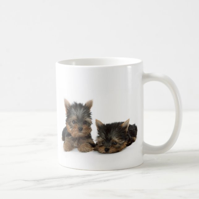 Taza De Café Cachorros de Cute Yorkshire Terrier (Derecha)
