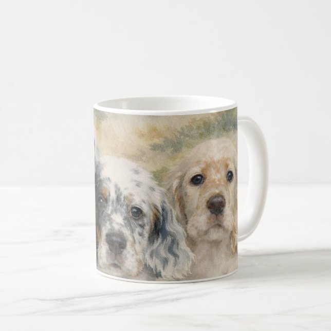 Taza De Café Cachorros de Setter Inglés (Anverso derecho)