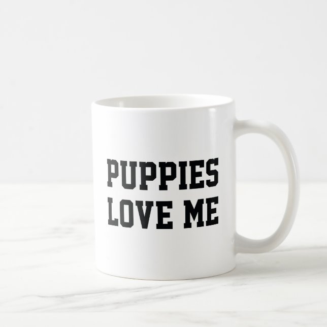 Taza De Café Cachorros Me Aman (Derecha)