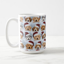 Taza De Café Cachorros Navideños Adorables