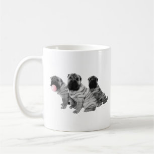 Taza De Café Cachorros Shar Pei Chinos Negros Blancos Chicle