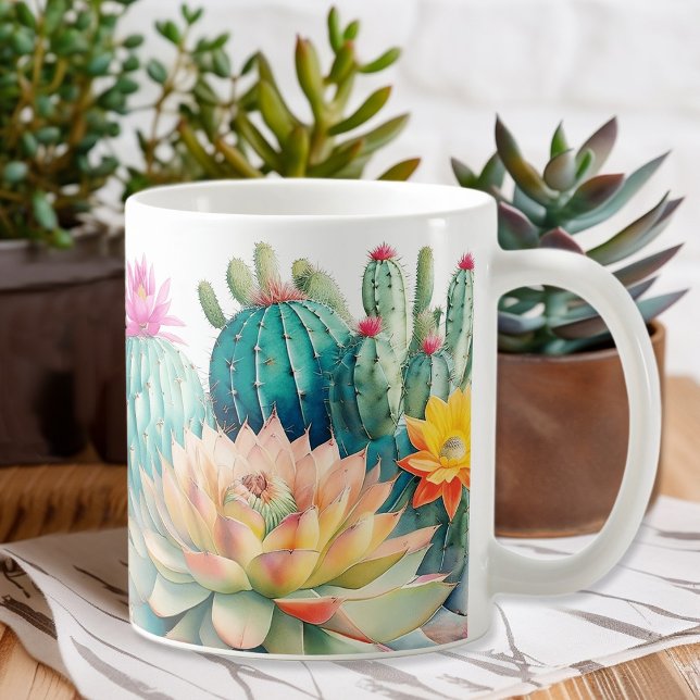 Taza De Café Cacti Y Suculento (Subido por el creador)