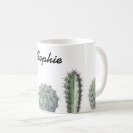 Taza De Café Cactus acuarela mug