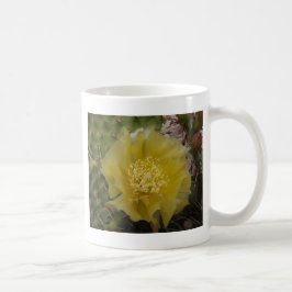 Taza De Café Cactus Amarillo en Flor