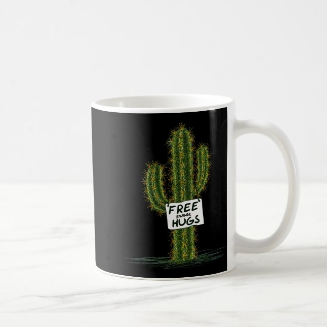 Taza De Café Cactus Cacti Funny Art Humor Sweet Hugs  (Derecha)