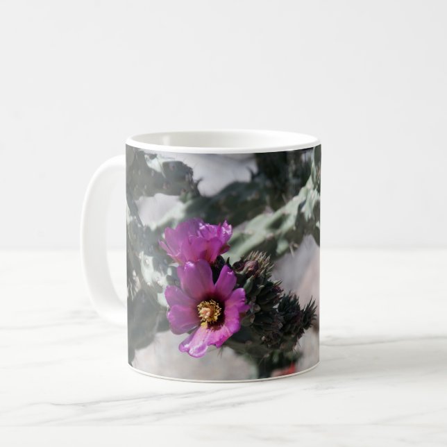 Taza De Café Cactus Challa en flor (Anverso izquierdo)