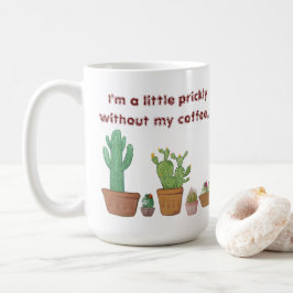 Taza De Café Cactus Cute Funny Acuarela Rápidamente Sin Mi