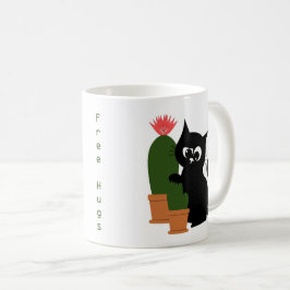 Taza De Café Cactus de abrazos gratis divertidos con texto pers