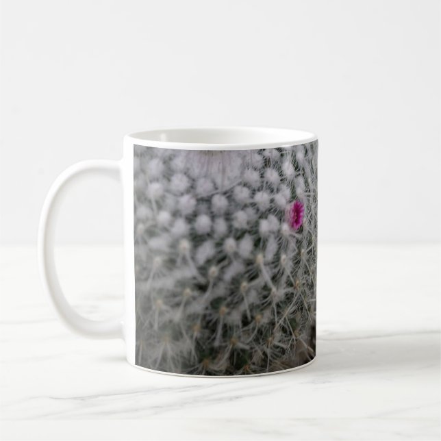 Taza De Café Cactus de flores rosadas pequeñas (Izquierda)