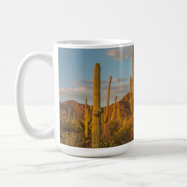 Taza De Café Cactus de Saguaro al atardecer, Arizona (Izquierda)