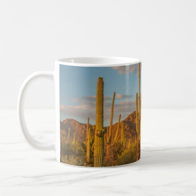 Taza De Café Cactus de Saguaro al atardecer, Arizona (Izquierda)