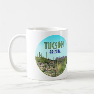 Taza De Café Cactus de Tucson Arizona y Vintage de montaña
