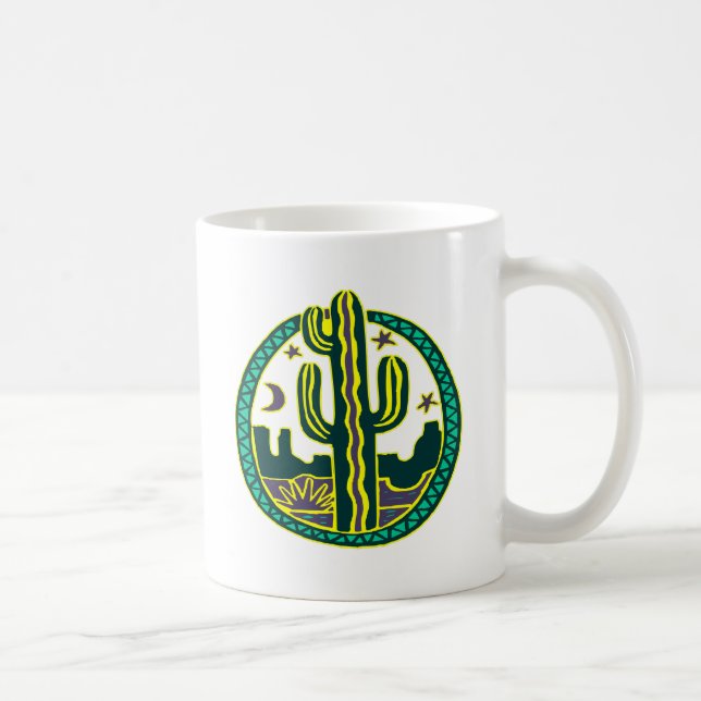 Taza De Café Cactus del sudoeste (Derecha)
