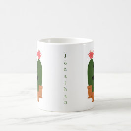 Taza De Café Cactus Divertido con Nombre Personalizado