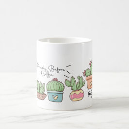 Taza De Café cactus divertido personalizado con nombre personal