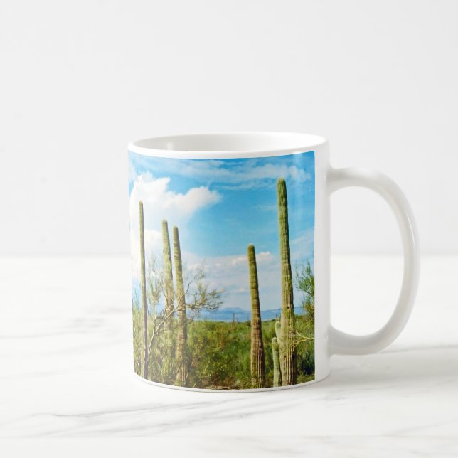 Taza De Café Cactus Forest Blue Sky Mug (Derecha)