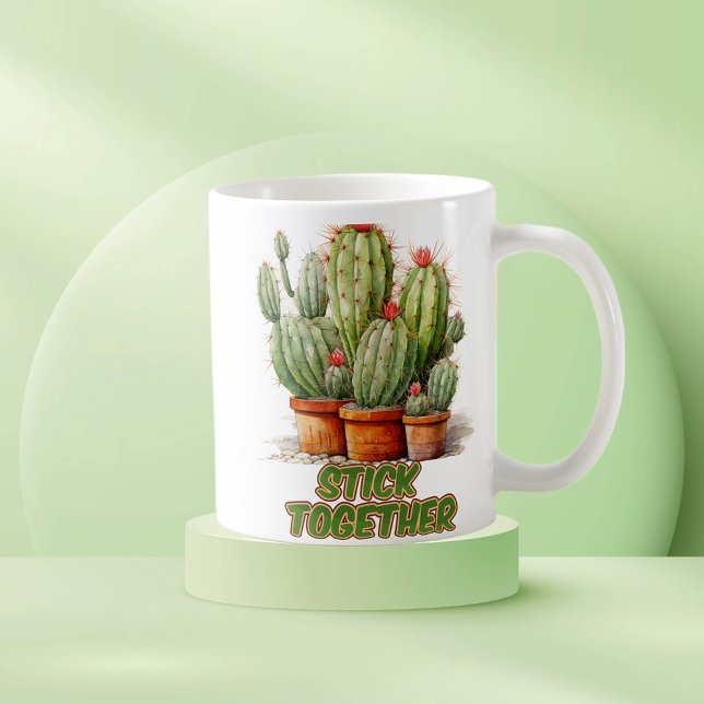 Taza De Café Cactus Mug - Pónganse juntos (Subido por el creador)
