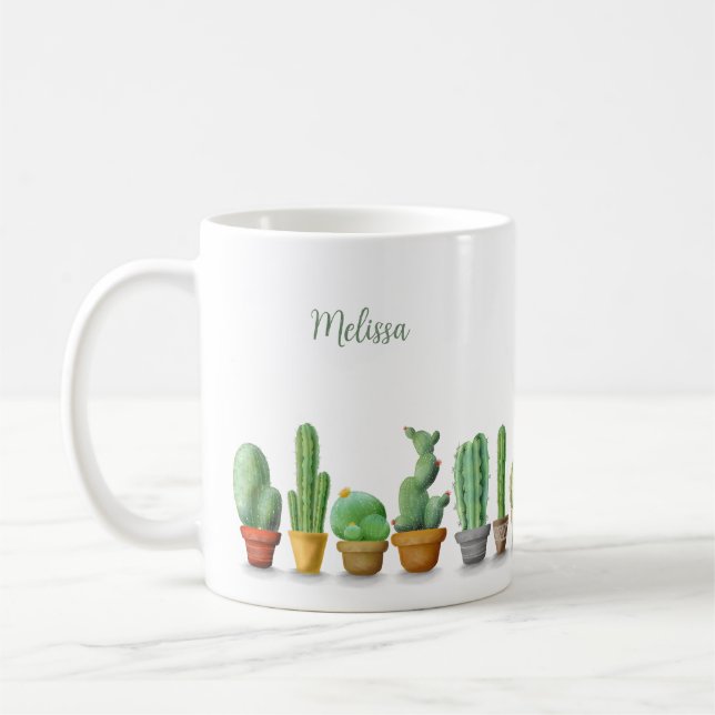Taza De Café Cactus Mugs (Izquierda)