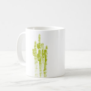 Taza De Café Cactus Photo Art Lime Green Modern Desert Fun