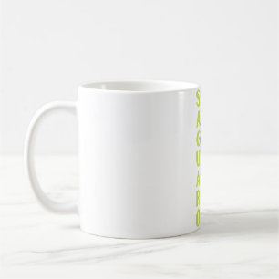 Taza De Café Cactus saguaro con logo de pájaro carpintero
