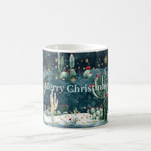 Taza De Café Cactus Western Vaquero Vaquera Navidad 