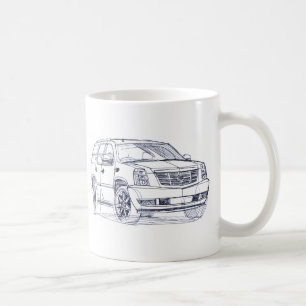 Taza De Café Cad Escalade 2007 áspero