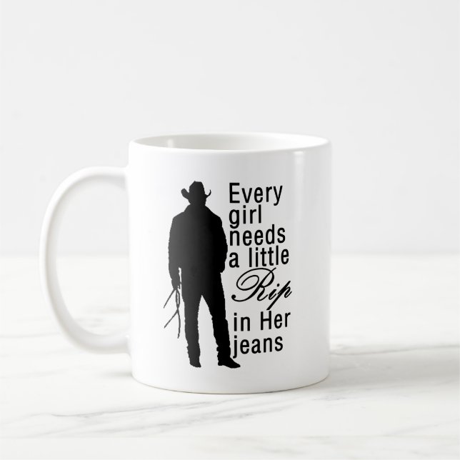Taza De Café Cada Chica Necesita Un Pequeño Rip En Sus Jeans, V (Izquierda)