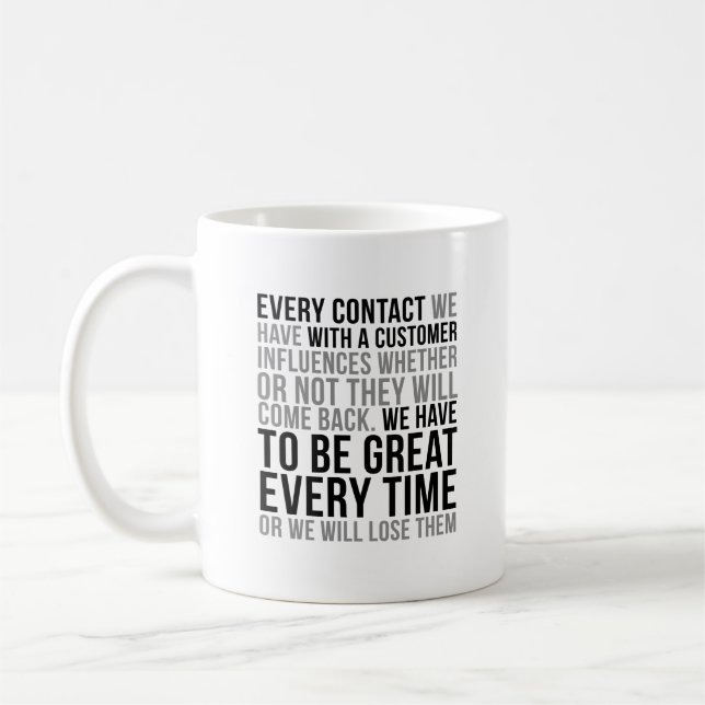 Taza De Café Cada Contacto Que Tenemos Con El Cliente (Izquierda)