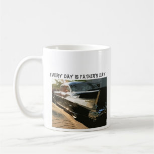 Taza De Café Cada día es el día de padre, Chevy Bel Air, negr