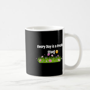 Taza De Café Cada Día Es Un Nuevo Pegatina De Inicio