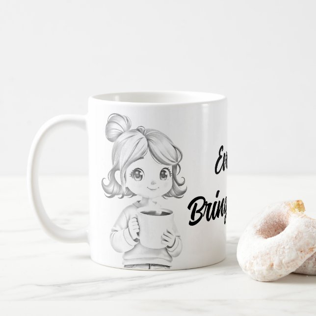 Taza De Café Cada miembro trae una sonrisa (Con donut)
