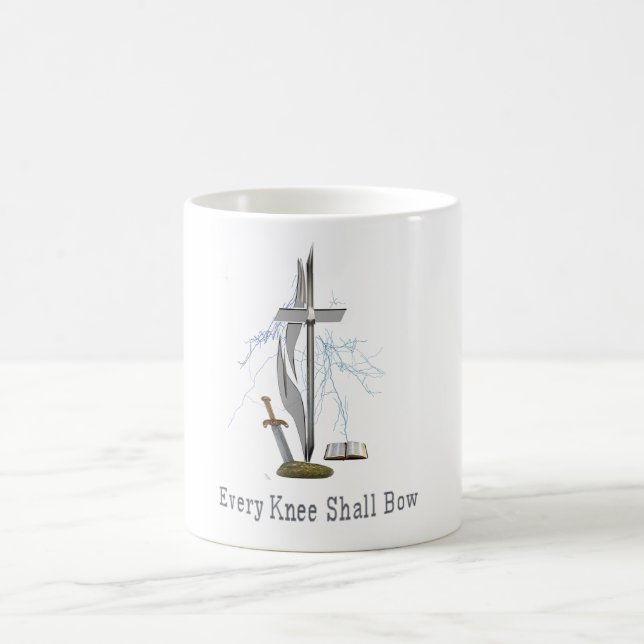 Taza De Café Cada rodilla se doblegará (Centro)