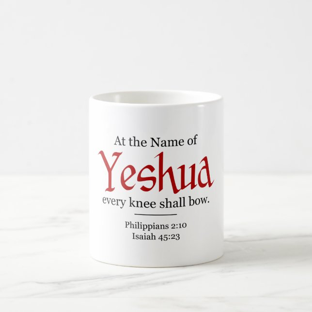 Taza De Café Cada rodilla se doblegará - Yeshua (Centro)