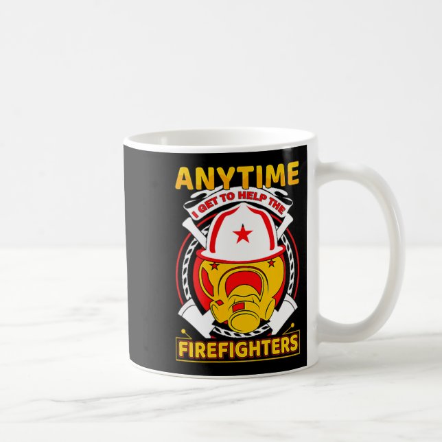 Taza De Café Cada vez que ayudo regalo orgulloso bombero (Derecha)