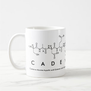 Taza De Café Caden peptide nombre mug