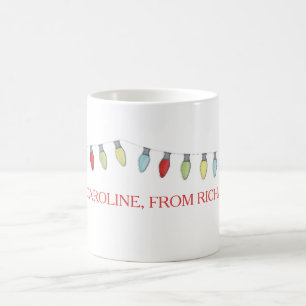 Taza De Café Cadena de Navidades Ilumina Mug Editable