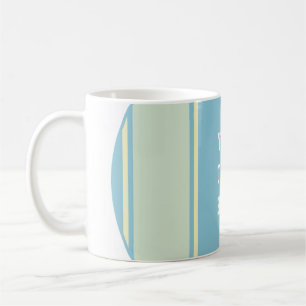 Taza De Café CADENAS DEPORTIVAS - amarillo azul pastel + tu tex