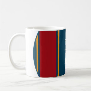 Taza De Café CADENAS DEPORTIVAS - Naranja rojo azul + tu texto