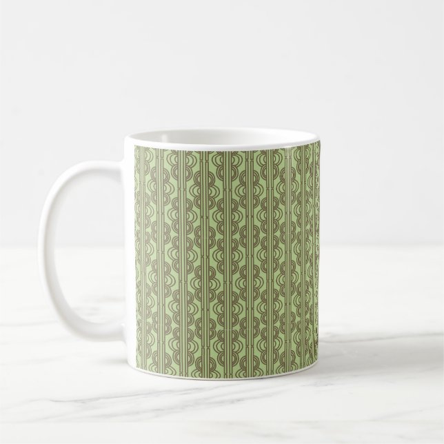 Taza De Café Cadenas ovaladas verdes (Izquierda)