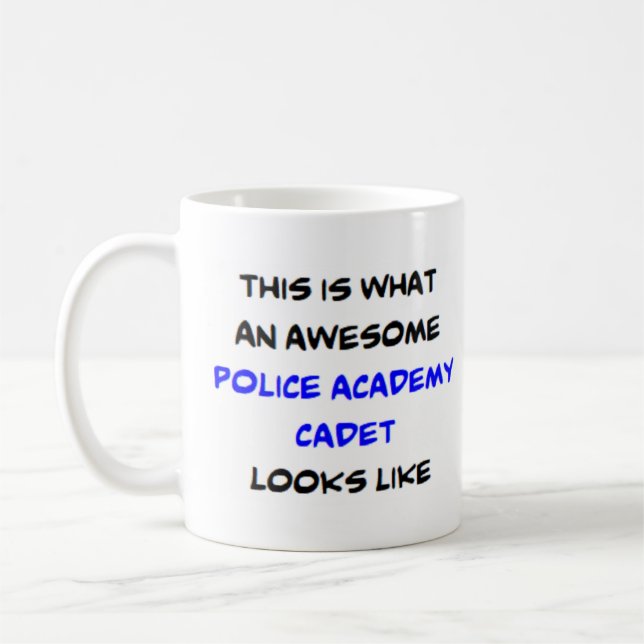 Taza De Café cadete de la academia de policía, impresionante (Izquierda)